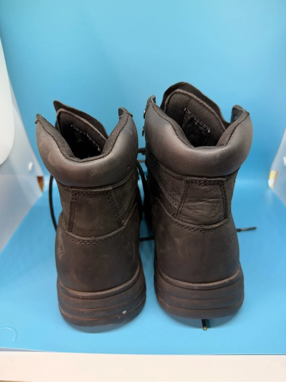 Wolverine Men’s Black Lace-Up Work Boots